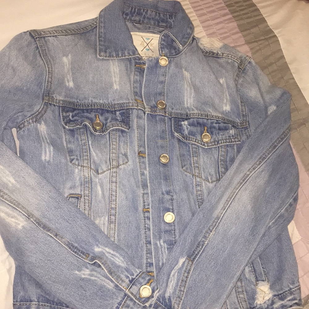 Ripped Denim Jacket - Angel Kiss